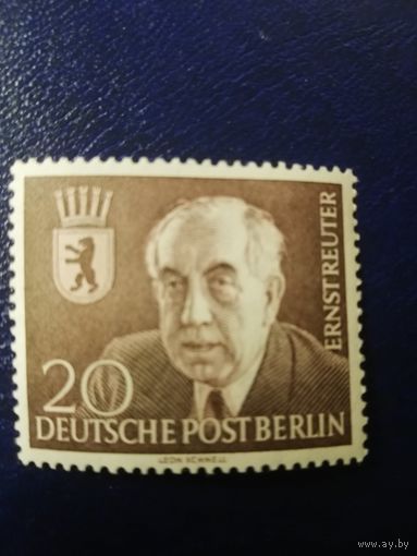 Фрг 1954 Германия Берлин  Бургомистр Берлина Эрнст Рейтер