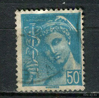 Франция - 1942 - Меркурий 50С - [Mi.560] - 1 марка. Гашеная.  (Лот 82FJ)-T25P19