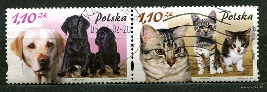 Фауна. Собаки и кошки. Польша. 2002. Серия 2 марки
