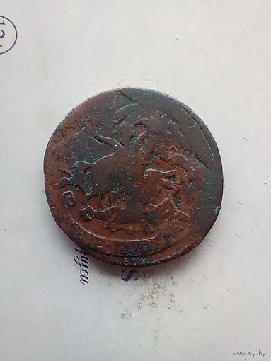 2 копейки 1763 года классный перечекан в сохране