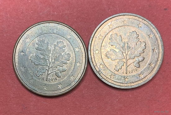 Германия, 2 евроцента 2018AJ