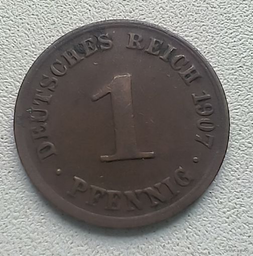 Германия 1 пфенниг, 1907 А  2-12-63