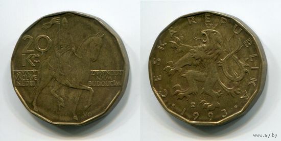 Чехия. 20 крон (1993, XF)