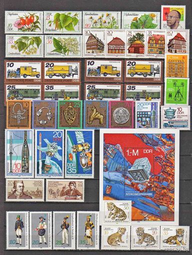 ГДР.ПОЧТИ ПОЛНЫЙ(без МЛ!) ГОДОВОЙ  КОМПЛЕКТ ЧИСТЫХ МАРОК 1978г.(без наклеек и следов от них!) .