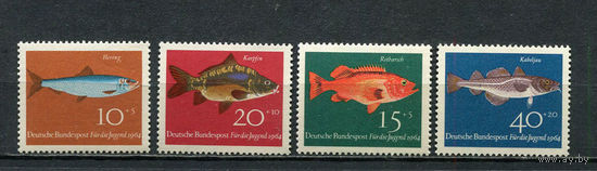 ФРГ - 1964 - Рыбки - [Mi. 412-415] - полная серия - 4 марки. MNH.  (Лот 59HZ)-TG3P50