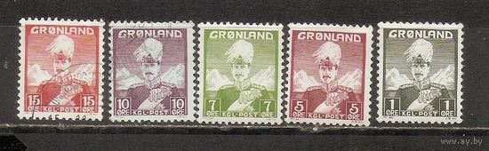 ФФ5 Гренландия 1938 Король Дании Кристиан гаш
