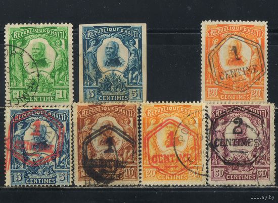 Гаити 1904-7 Генерал Пьер Нор-Алексис Надп Стандарт #81,83,87-8,122-4