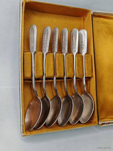 Набор чайных ложек СССР мельхиор