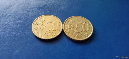 50 евроцентов 2002 год Австрия и Италия (Состояние на фото)