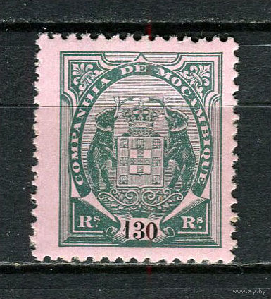 Португальские колонии - Мозамбик (Comp de Mocambique) - 1902 - Слоны с гербом 130R - [Mi.46] - 1 марка. MH.  (Лот 14HY)-TG3P47