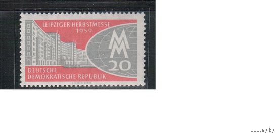 ГДР-1959,(Мих.712) **  , Лейпцигская ярмарка (одиночка)