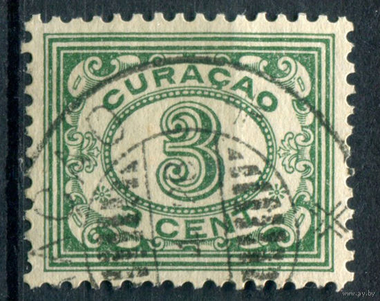 Нидерландские колонии - Кюрасао - 1926г. - цифры, 3 с - 1 марка - гашёная [Mi 81]. #3-WB-101-A-1