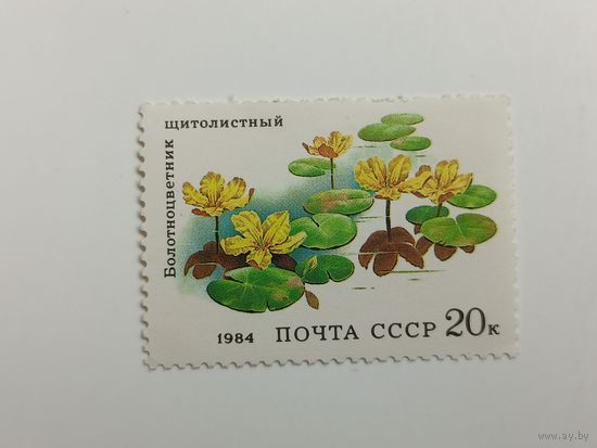 1984 СССР Водные цветы. Болотноцветник щитолистный