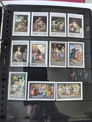 Лот чистых марок Монголия искусство