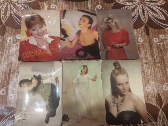 Календарики,1990,1991,артисты,пластик