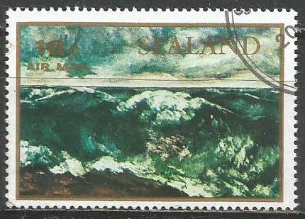 Дания(Остров Зеландия). Морской пейзаж. Живопись. 1976г. 1 марка.