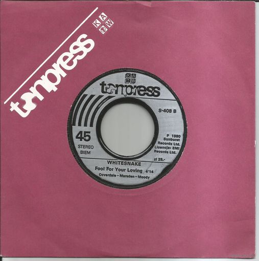 WHITESNAKE - Ready An' Willing/ Fool For Your Loving (POLAND винил SINGLE)