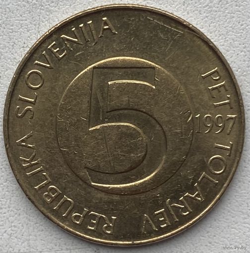 Словения 5 толаров 1997 г.