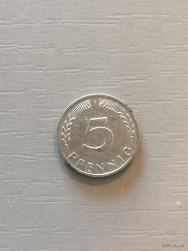 Германия 5 пфеннигов "F", 1950 год, KM# 107