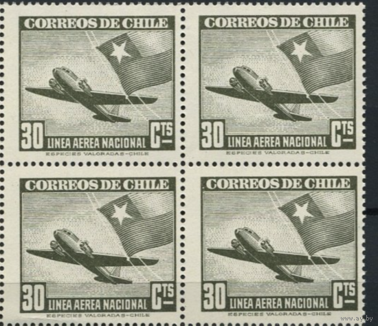 ЧИЛИ САМАЛЁТЫ  ТРАНСПОРТ - АВИАЦИЯ 1945 MNH