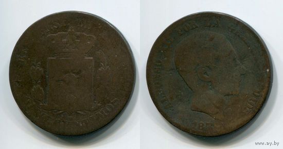 Испания. 10 сентимо (1878)
