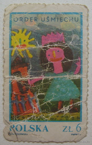 Польша марка 1983 г. Детский рисунок