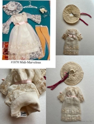 Винтажный комплект для куклы Барби Barbie Midi Marvelous 1969 год