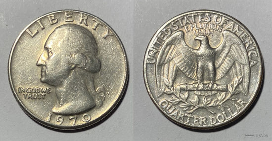 25 центов. Квотер. США. 1970