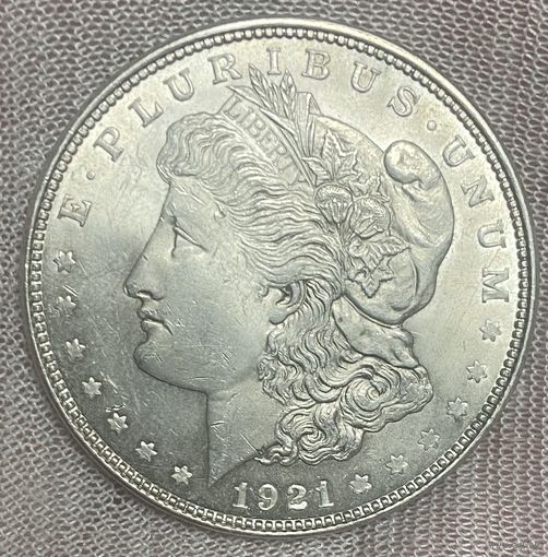 Монета 1 доллар 1921 год. США. Доллар Моргана. Монетный двор Филадельфия
