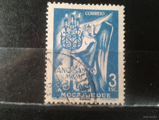 Мозамбик, колония Португалии, 1950. Ангел с подсвечником