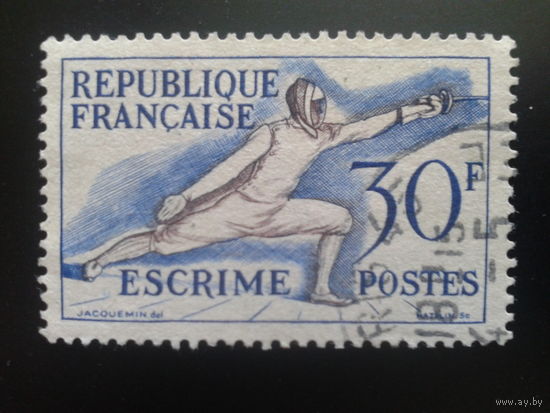 Франция 1953  фехтование