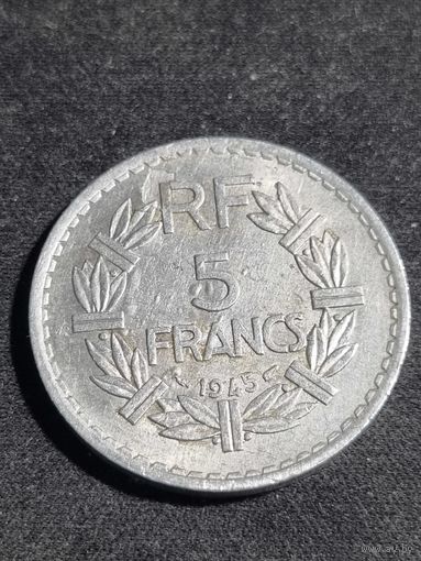 Франция 5 франков 1945