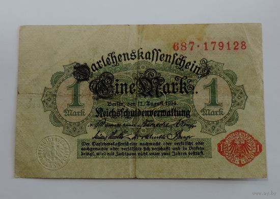 1 марка 1914 г. Германия