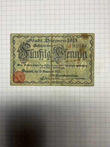 Нотгельд 50 пфеннигов (Германия Веймарская республика). -2612