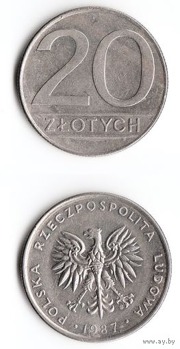 20 злотых Польша 1987 года