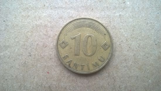 Латвия 10 сантимов, 1992г.