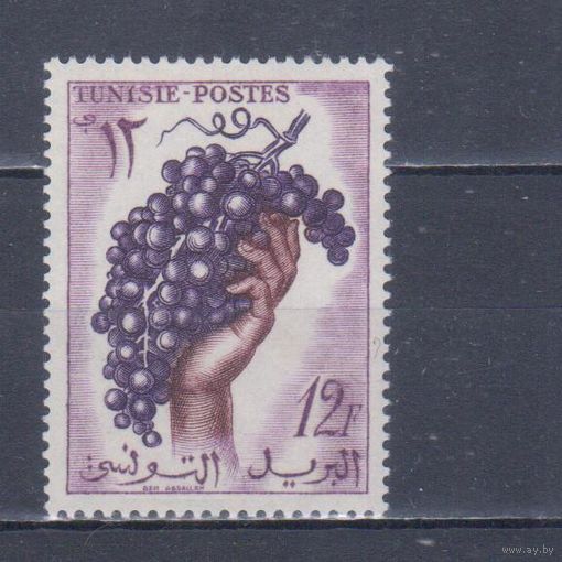 [343] Тунис 1956. Флора.Плоды.Ягоды.Фрукты.Виноград на почтовых марках. MNH