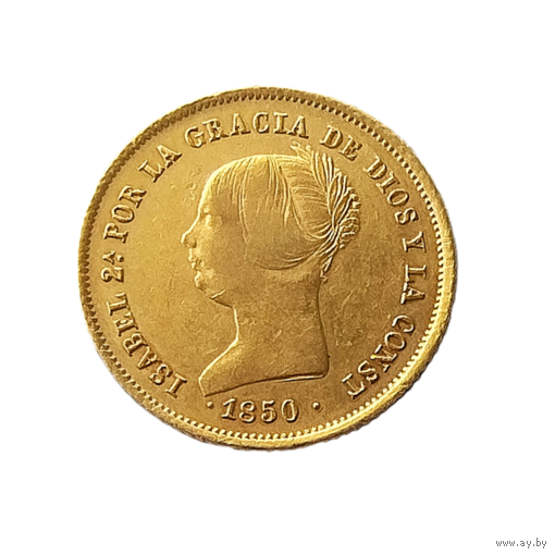 100 реалов / дублон . Испания 1851г.