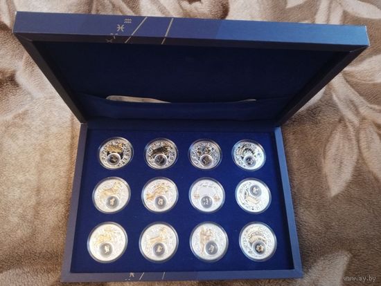 Беларусь набор из 12 монет по 20 рублей 2013 года (Знаки Зодиака)