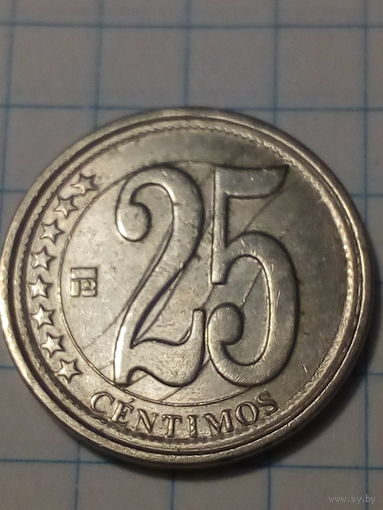 25 сентимо Венесуэла 2007 год