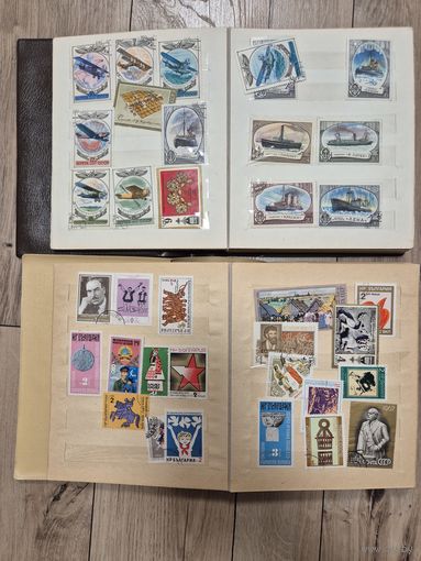 Два альбома с марками с 1 рубля ( СССР, Монако, Болгария, Чехословакия, Куба, Вьетнам..)