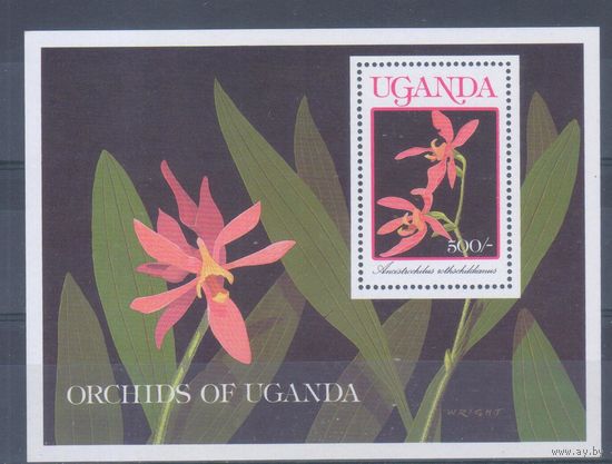 [2274] Уганда 1989. Флора.Цветы.Орхидеи. БЛОК MNH