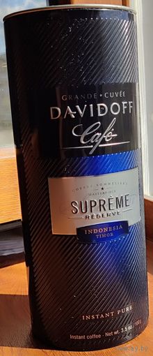 Жестяная туба из-под кофе Davidoff