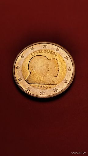 2 Евро 2006. Люксембург. 25 лет принцу Гийома. С рубля. (12)