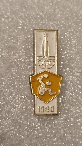 Значок знак Олимпийские Игры 1980 Гандбол,200 лотов с 1 рубля!!!
