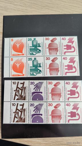 Листы марок безопасность ФРГ 1971