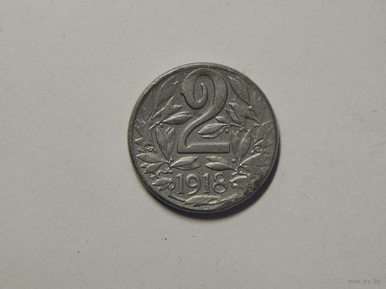 Австро-Венгрия 2 геллера 1918г