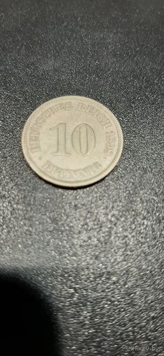 Германия 10 пфеннигов 1898 F