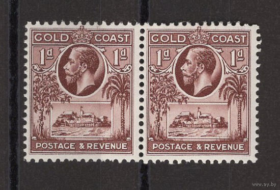 1928 Золотой берег **  George V, сцепка 2 марки (SG 104), Британские колонии