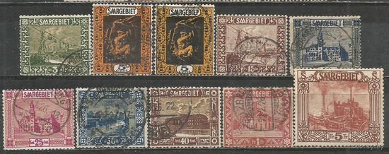 Германия(СААР). Пейзажи. 1922г. 10 марок.